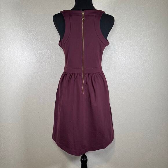 Cynthia Rowley Burgundy Purple Sleeveless V Neck Stretchy Pockets Dress Size M - Picture 2 of 8